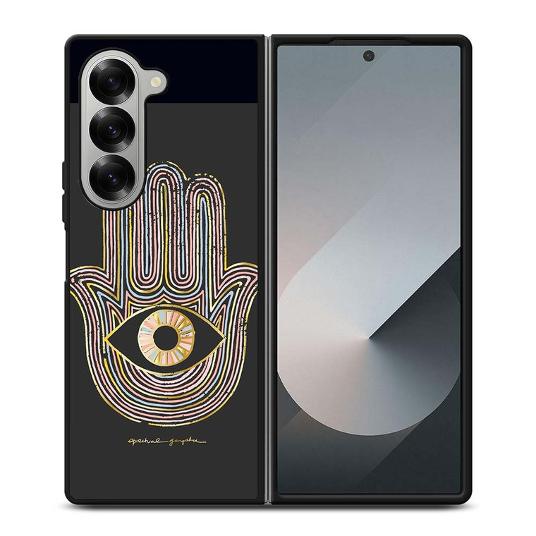 HAMSA EVIL EYE HAND OF FATIMA LOGO Samsung Galaxy Z Fold 6 Case Cover