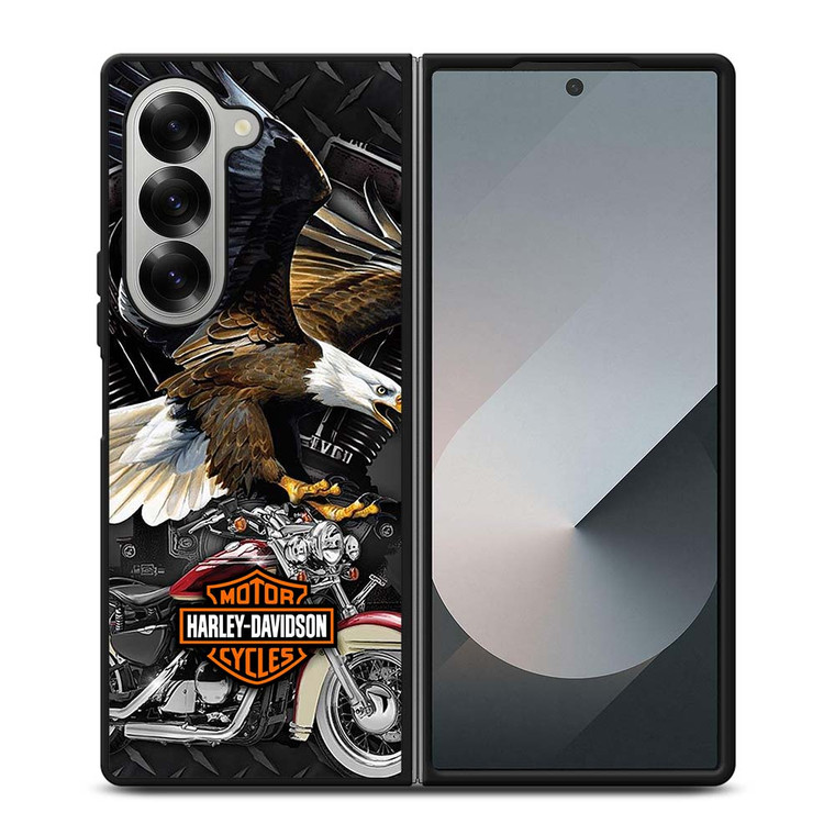 HARLEY DAVIDSON EAGLE METAL LOGO Samsung Galaxy Z Fold 6 Case Cover