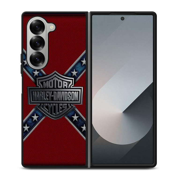 HARLEY DAVIDSON FLAG CARBON Samsung Galaxy Z Fold 6 Case Cover