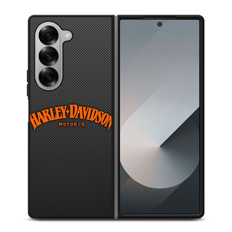 HARLEY DAVIDSON MOTOR CO CARBON Samsung Galaxy Z Fold 6 Case Cover