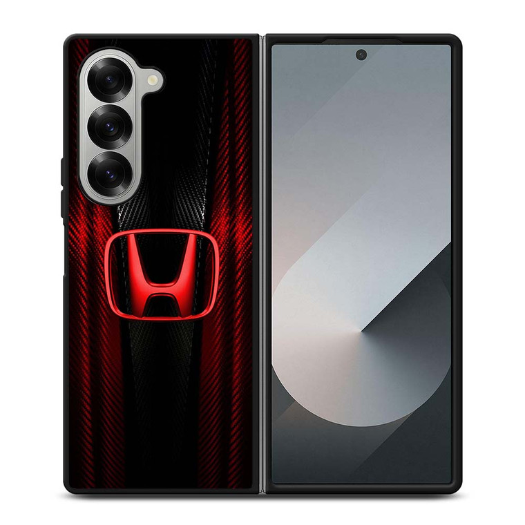 HONDA LOGO RED CARBON Samsung Galaxy Z Fold 6 Case Cover