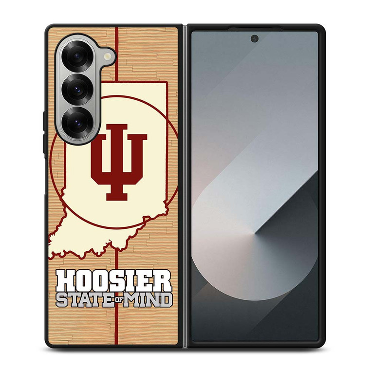 HOOSIER STATE OF MIND INDIANA WOODEN LOGO Samsung Galaxy Z Fold 6 Case Cover