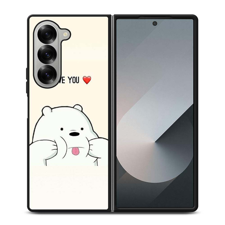ICE BEAR WE BARE BEARS CUTE Samsung Galaxy Z Fold 6 Case Cover