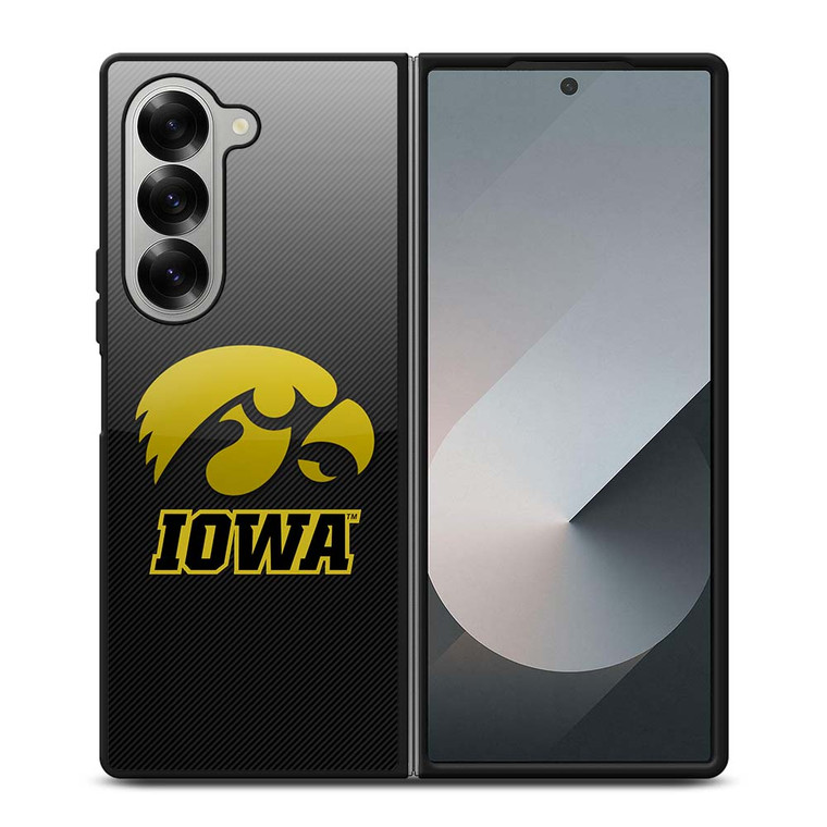 IOWA HAWKEYES CARBON Samsung Galaxy Z Fold 6 Case Cover