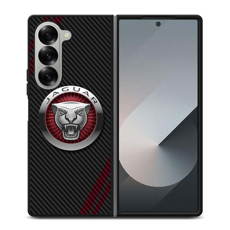 JAGUAR CARBON STRIPE LOGO Samsung Galaxy Z Fold 6 Case Cover
