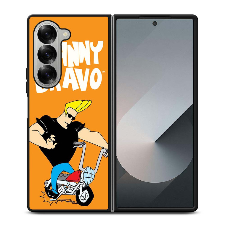 JOHNNY BRAVO CARTOON RIDING BIKE Samsung Galaxy Z Fold 6 Case Cover