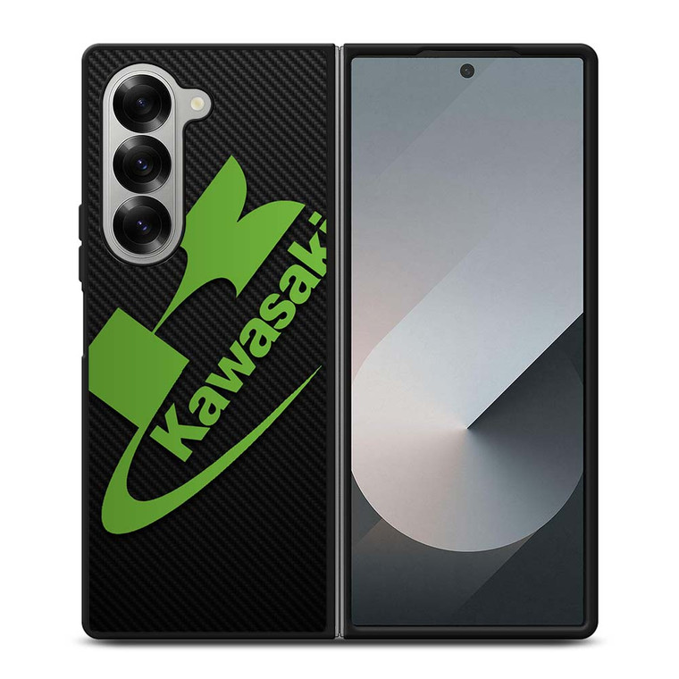 KAWASAKI MOTOR LOGO CARBON Samsung Galaxy Z Fold 6 Case Cover
