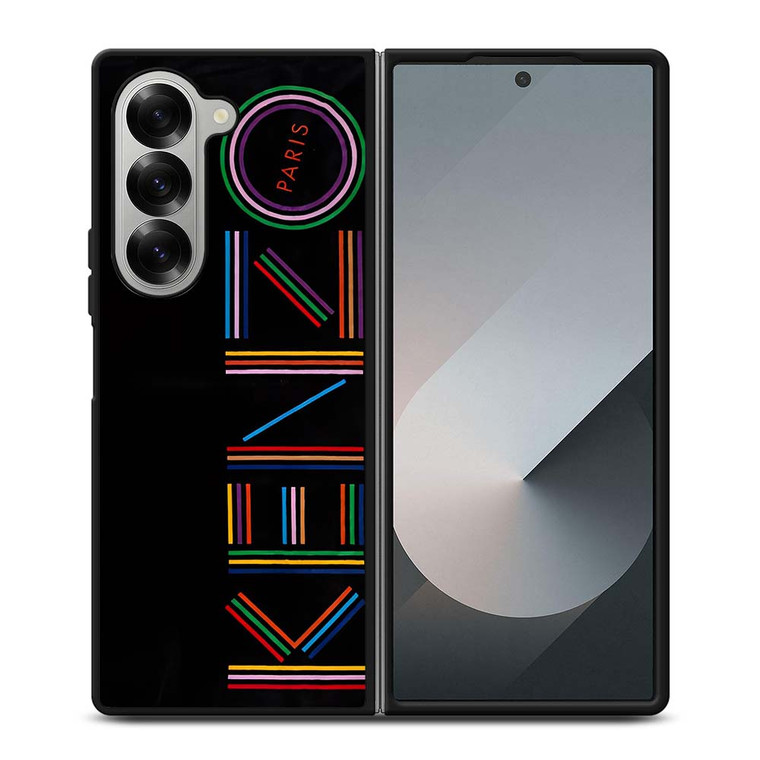 KENZO PARIS COLORFUL LOGO Samsung Galaxy Z Fold 6 Case Cover