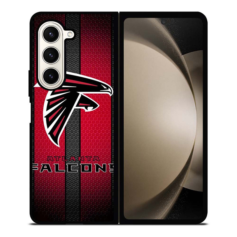 ATLANTA FALCONS METAL LOGO NFL Samsung Galaxy Z Fold 5 Case Cover