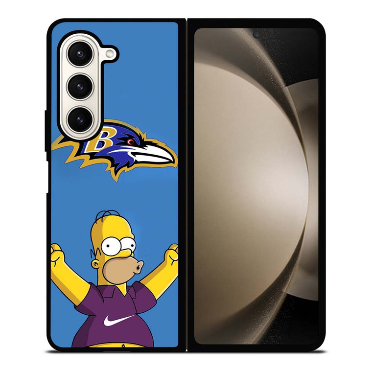 BALTIMORE RAVENS NIKE THE SIMPSONS Samsung Galaxy Z Fold 5 Case Cover