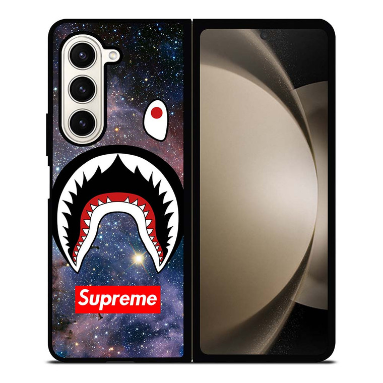 BAPE CAMO SHARK SUPREME NEBULA Samsung Galaxy Z Fold 5 Case Cover
