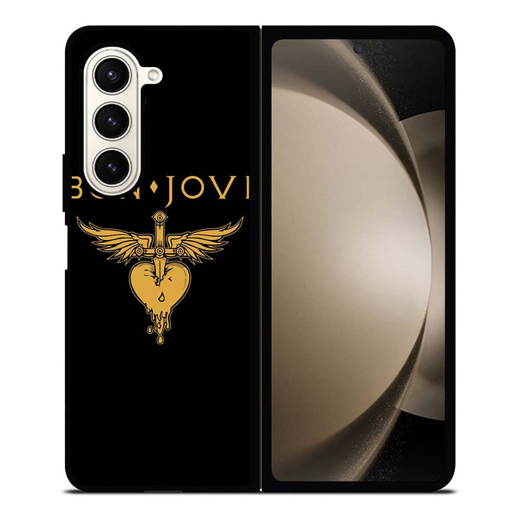 BON JOVI BAND LOGO GOLD Samsung Galaxy Z Fold 5 Case Cover