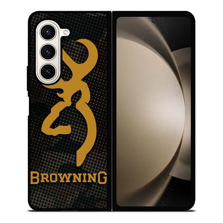 BROWNING ARMS CAMO CARBON Samsung Galaxy Z Fold 5 Case Cover