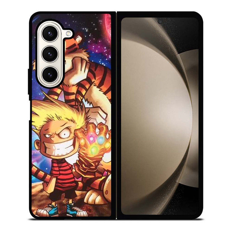 CALVIN AND HOBBES INFINITY GAUNTLET Samsung Galaxy Z Fold 5 Case Cover