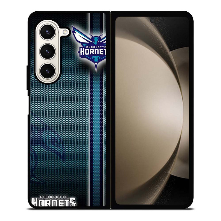 CHARLOTTE HORNETS METAL LOGO Samsung Galaxy Z Fold 5 Case Cover