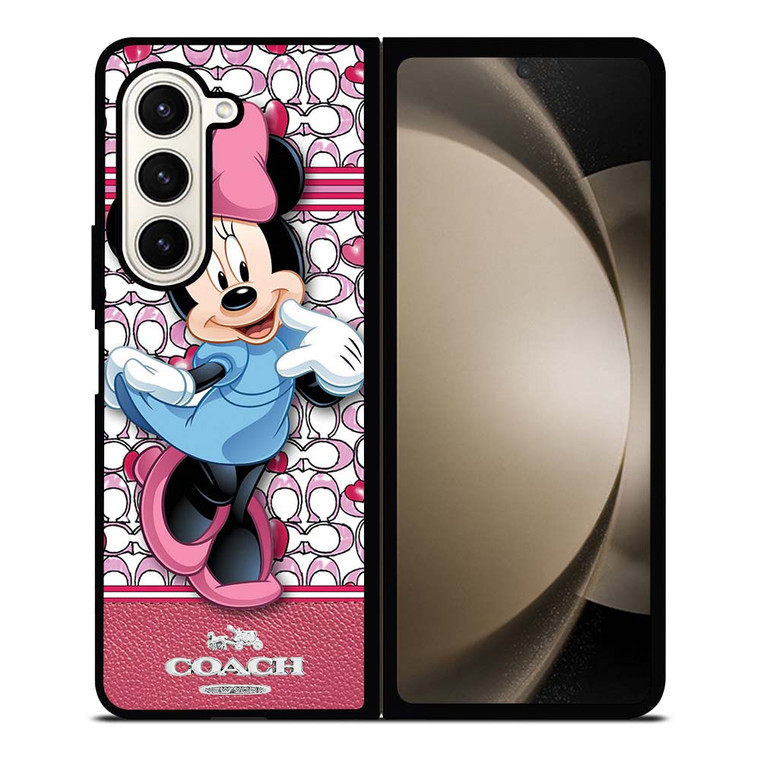 COACH MINNIE MOUSE PINK PATTERN Samsung Galaxy Z Fold 5 Case Cover