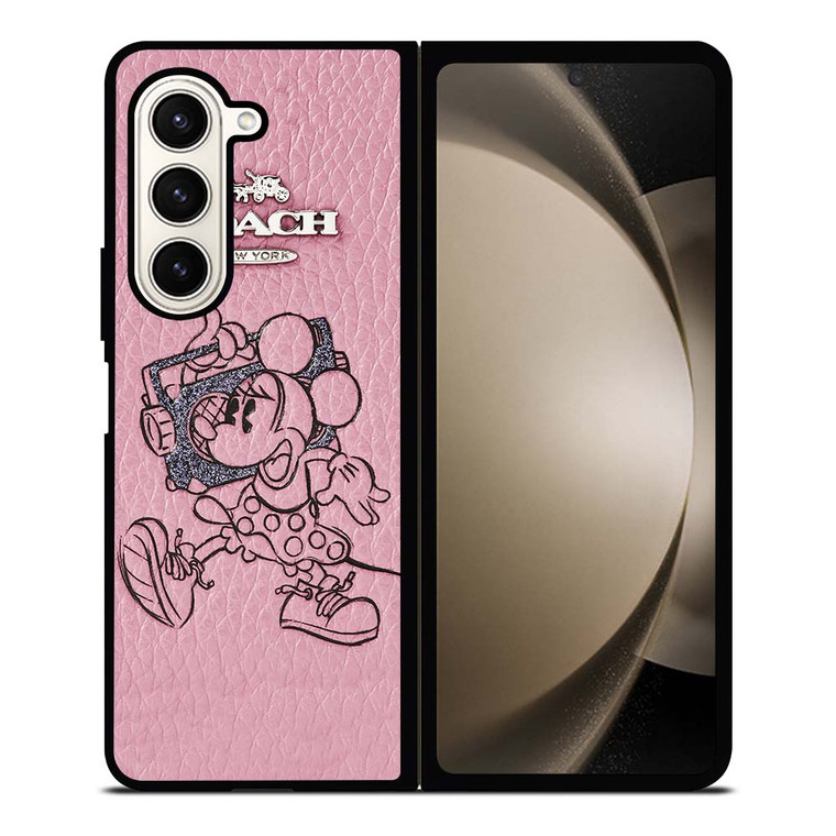COACH MINNIE MOUSE PINK Samsung Galaxy Z Fold 5 Case Cover