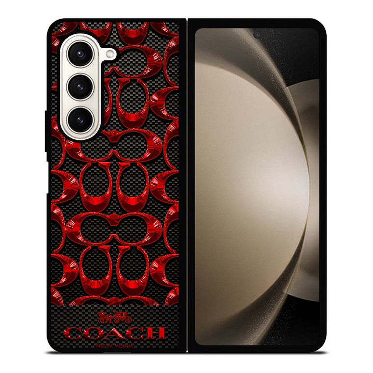 COACH NEW YORK CARBON Samsung Galaxy Z Fold 5 Case Cover