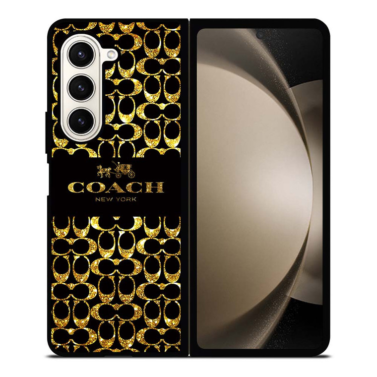 COACH NEW YORK GOLDEN Samsung Galaxy Z Fold 5 Case Cover