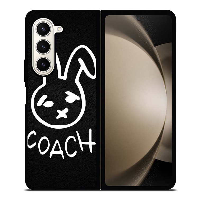 COACH NEW YORK RABBIT LEATHER Samsung Galaxy Z Fold 5 Case Cover