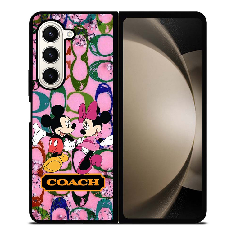 COACH PINK MICKEY MINNIE Samsung Galaxy Z Fold 5 Case Cover