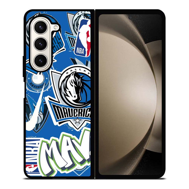 DALLAS MAVERICKS NBA STICKER BOMB Samsung Galaxy Z Fold 5 Case Cover