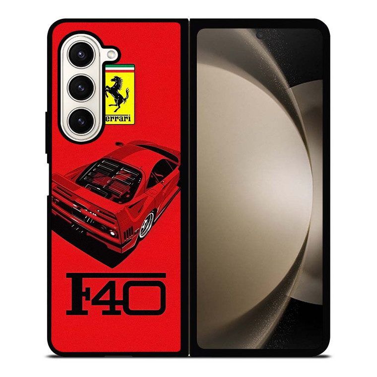 FERRARI F40 SUPERCAR LOGO Samsung Galaxy Z Fold 5 Case Cover