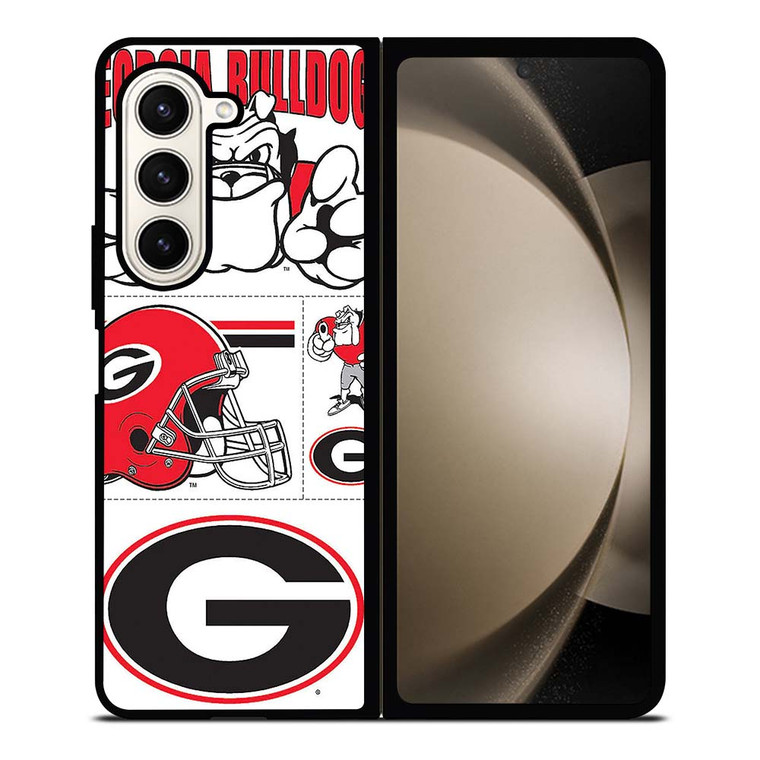 GEORGIA BULLDOGS STICKER COLLECTION Samsung Galaxy Z Fold 5 Case Cover