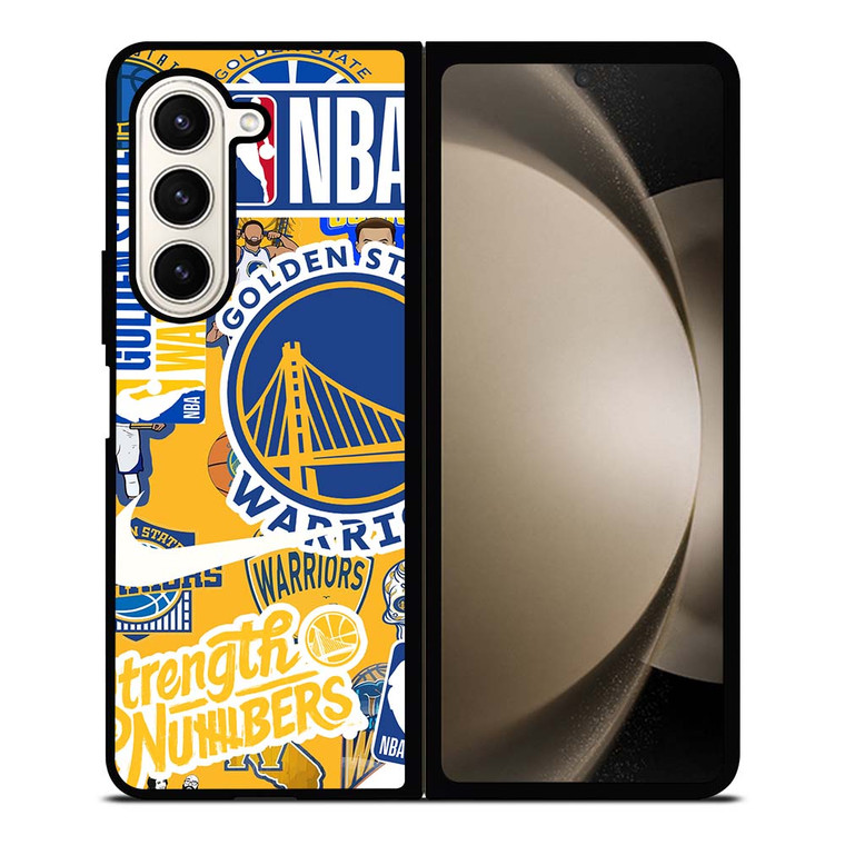 GOLDEN STATE WARRIORS NBA STICKER BOMB Samsung Galaxy Z Fold 5 Case Cover