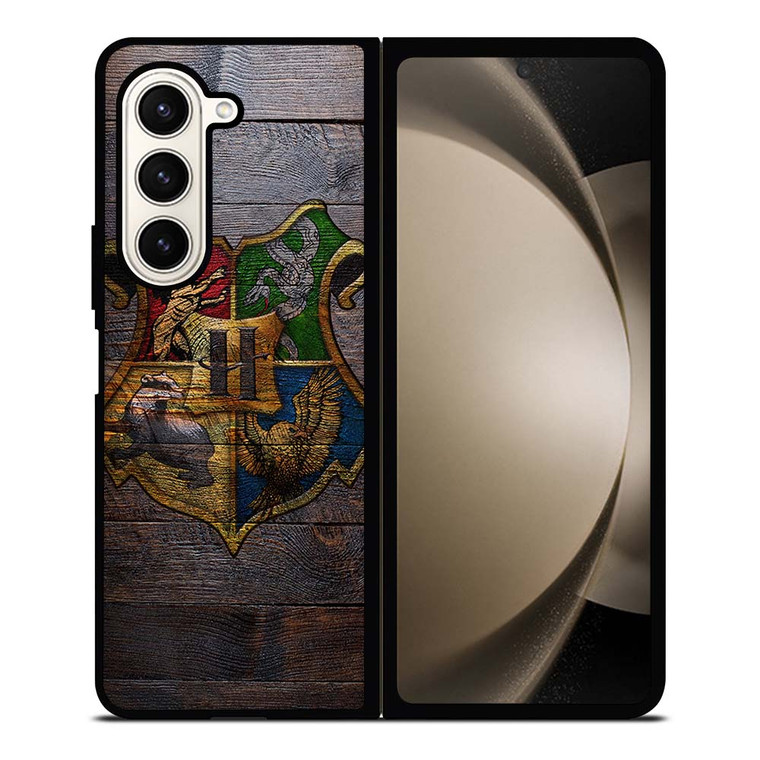 HOGWARTS HARRY POTTER WOODEN LOGO Samsung Galaxy Z Fold 5 Case Cover