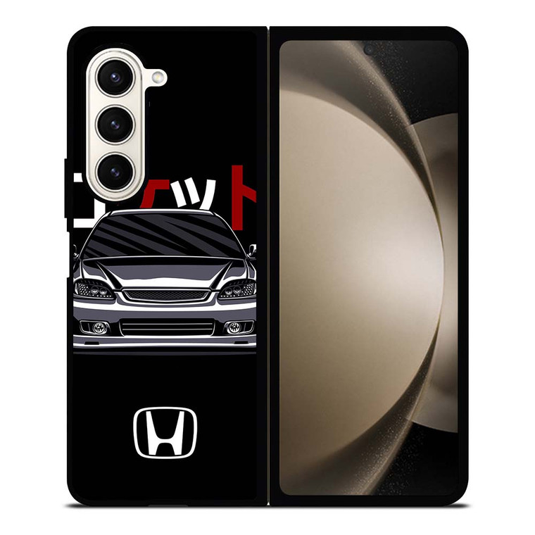 HONDA CIVIC RETRO DRAWING Samsung Galaxy Z Fold 5 Case Cover