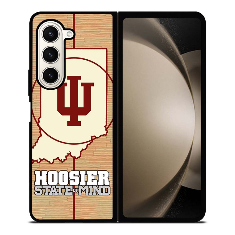 HOOSIER STATE OF MIND INDIANA WOODEN LOGO Samsung Galaxy Z Fold 5 Case Cover