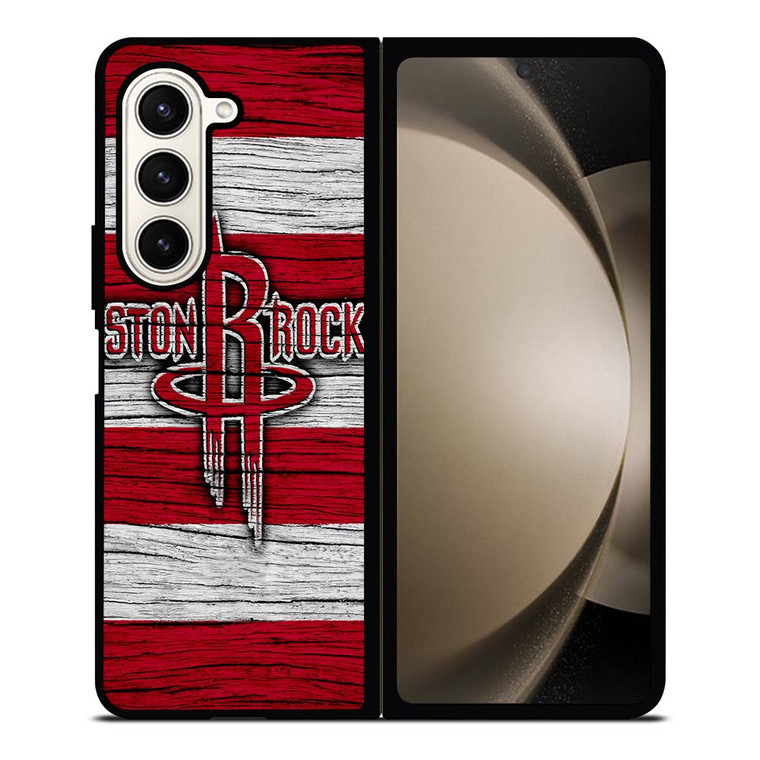 HOUSTON ROCKETS WOODEN LOGO Samsung Galaxy Z Fold 5 Case Cover