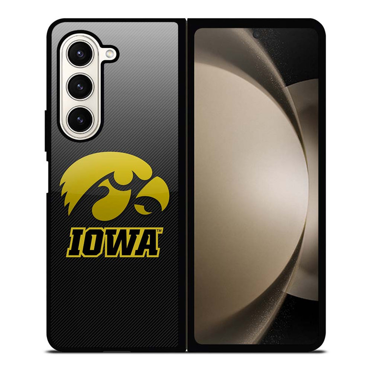 IOWA HAWKEYES CARBON Samsung Galaxy Z Fold 5 Case Cover