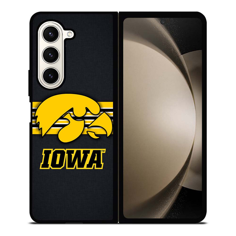 IOWA HAWKEYES STRIPE LOGO Samsung Galaxy Z Fold 5 Case Cover