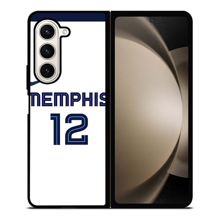 JA MORANT MEMPHIS GRIZZLIES WHITE Samsung Galaxy Z Fold 5 Case Cover JA MORANT MEMPHIS GRIZZLIES WHITE Samsung Galaxy Z Fold 5 Case Cover