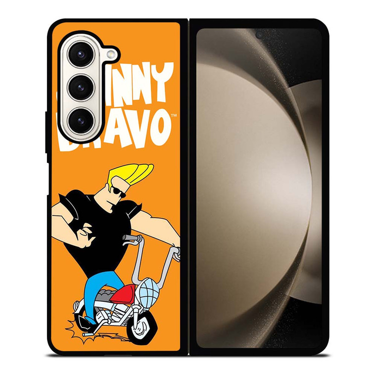 JOHNNY BRAVO CARTOON RIDING BIKE Samsung Galaxy Z Fold 5 Case Cover
