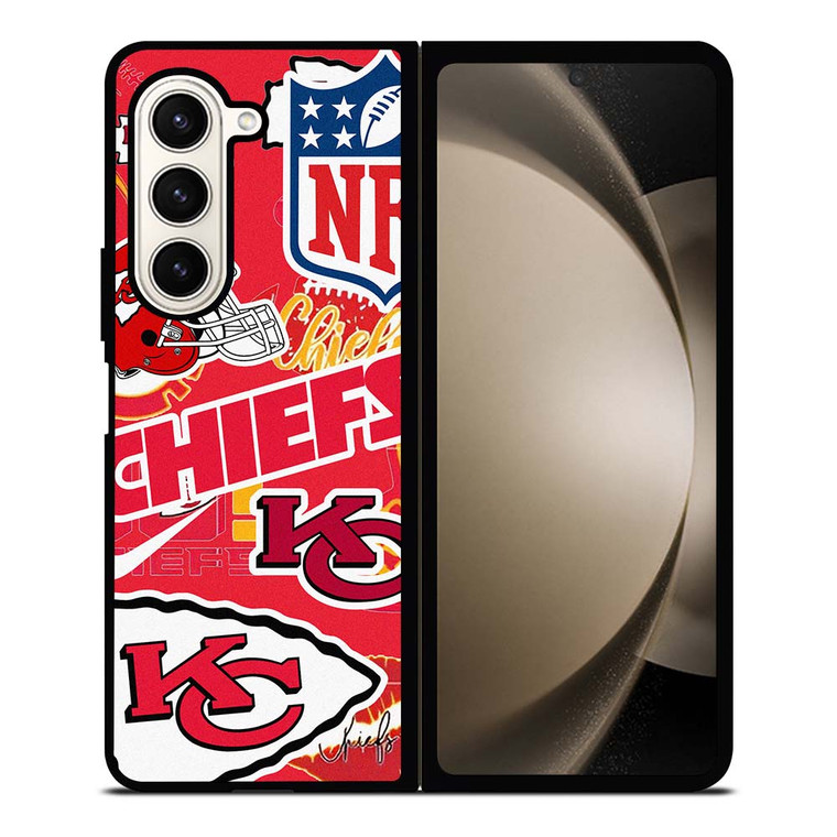KANSAS CITY CHIEFS NFL STICKER BOMB Samsung Galaxy Z Fold 5 Case Cover
