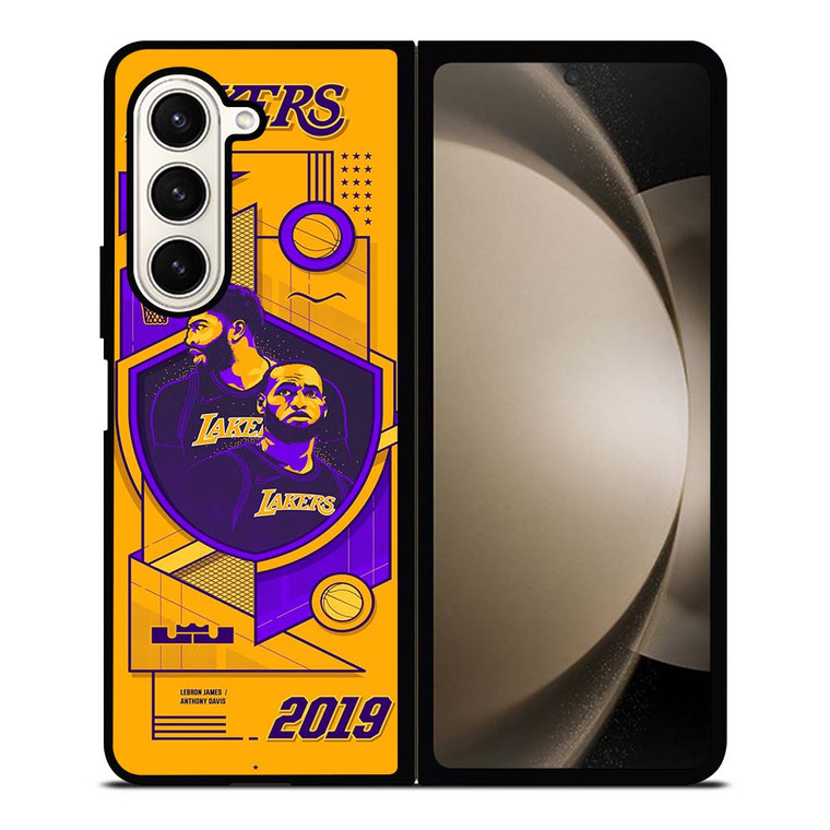 LA LAKERS LEBRON JAMES & ANTHONY DAVIS Samsung Galaxy Z Fold 5 Case Cover LA LAKERS LEBRON JAMES & ANTHONY DAVIS Samsung Galaxy Z Fold 5 Case Cover
