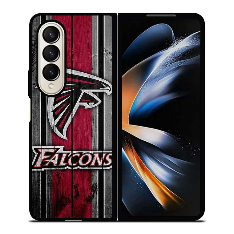 ATLANTA FALCONS WOODEN LOGO Samsung Galaxy Z Fold 4 Case Cover