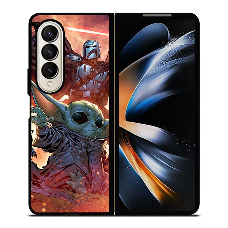 BABY YODA AND THE MANDALORIAN STAR WARS Samsung Galaxy Z Fold 4 Case Cover