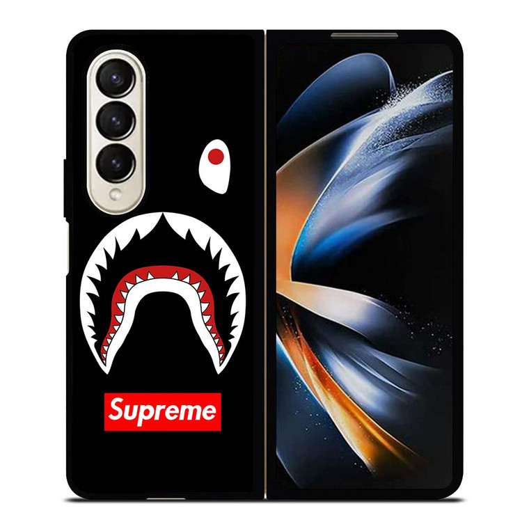 BAPE CAMO SHARK SUPREME BLACK Samsung Galaxy Z Fold 4 Case Cover