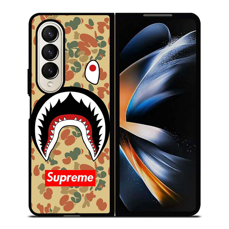 BAPE CAMO SHARK SUPREME Samsung Galaxy Z Fold 4 Case Cover