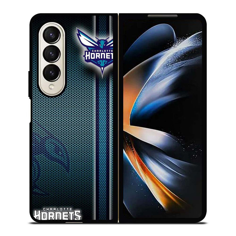 CHARLOTTE HORNETS METAL LOGO Samsung Galaxy Z Fold 4 Case Cover