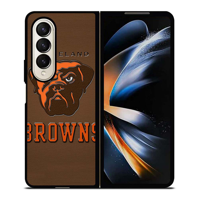 CLEVELAND BROWNS DOG NFL MASCOT Samsung Galaxy Z Fold 4 Case Cover