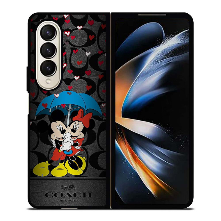 COACH NEW YORK MICKEY MINNIE MOUSE UMBRELLA Samsung Galaxy Z Fold 4 Case Cover