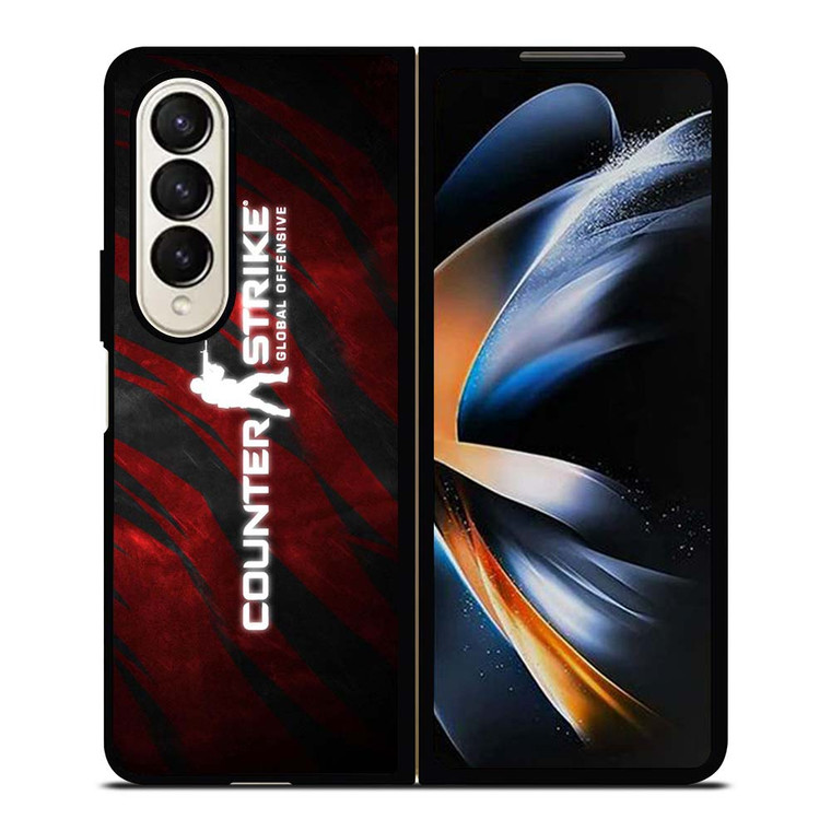 COUNTER STRIKE CSGO LOGO RED Samsung Galaxy Z Fold 4 Case Cover