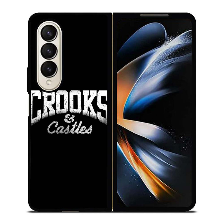 CROOKS AND CASTLES LOGO BLACK Samsung Galaxy Z Fold 4 Case Cover