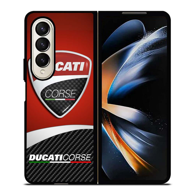 DUCATI CORSE LOGO CARBON Samsung Galaxy Z Fold 4 Case Cover
