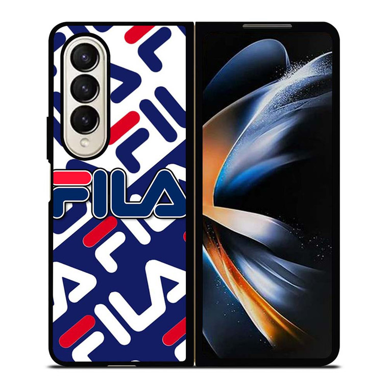 FILA SPORT LOGO COLLAGE Samsung Galaxy Z Fold 4 Case Cover FILA SPORT LOGO COLLAGE Samsung Galaxy Z Fold 4 Case Cover
